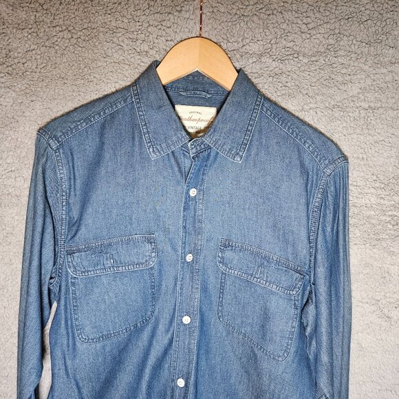 Weatherproof Vintage Men's Denim Long Sleeve Button-Up Shirt Casual Business - Picture 3 of 13